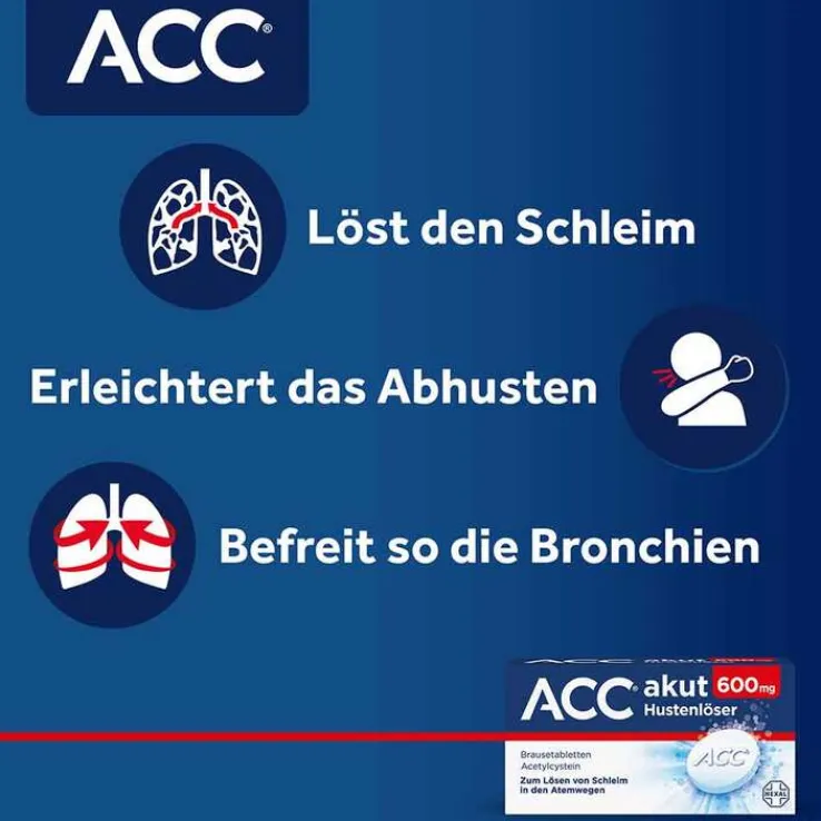 ACC akut 600 mg Hustenlöser, Brausetabletten, 10 St