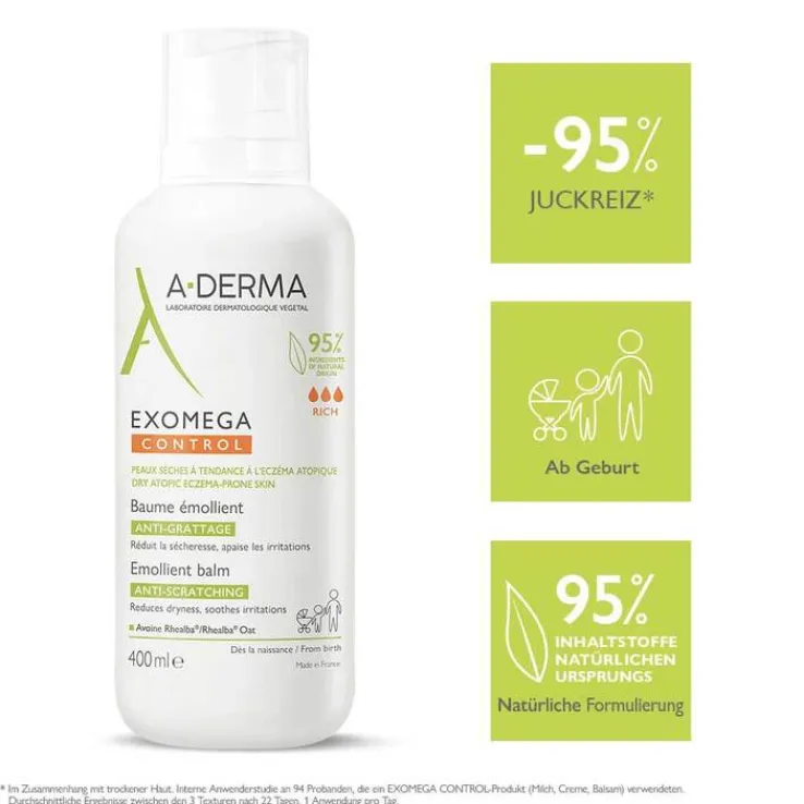 A-Derma Exomega Control Balsam rückfettend, 400 ml