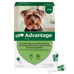 Advantage 40 für Hunde bis 4 kg, 4 St