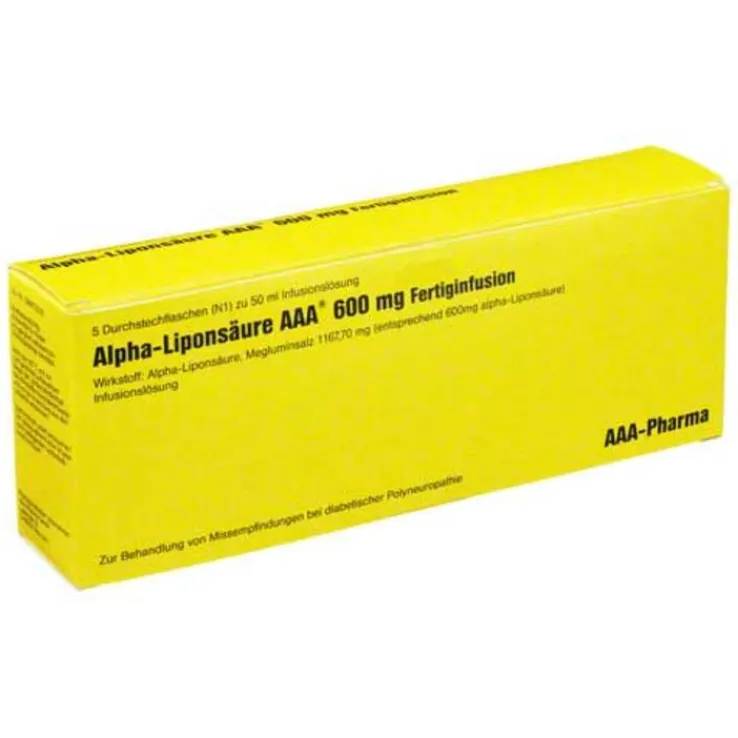 Alpha Liponsäure AAA 600 mg Injektionsflaschen, 5X50 ml