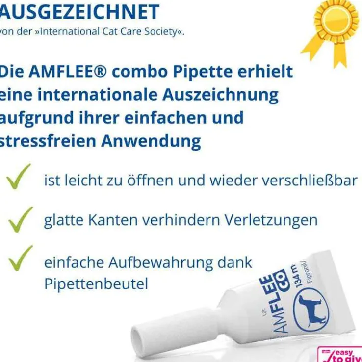 Amflee combo 67/60,3 mg Lösung zum Auftropfen für Hunde 2-10 kg, 3 St