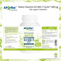Aportha Vitamin K2-MK7 200 µg Tabletten, 365 St