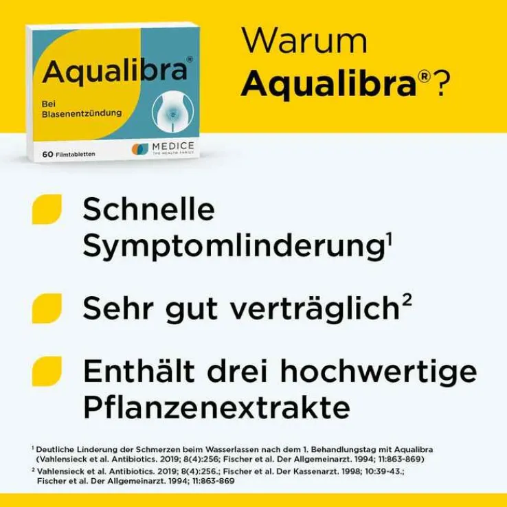 Aqualibra® Filmtabletten bei Harnwegsinfekten, 60 St