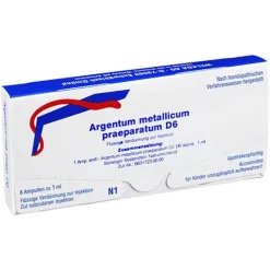 Argentum metallicum Präparat D 6 Ampullen, 8 St