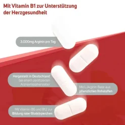 Arginin plus Vitamin B1 + B6 + B12 + Folsäure Filmtabletten , 240 St