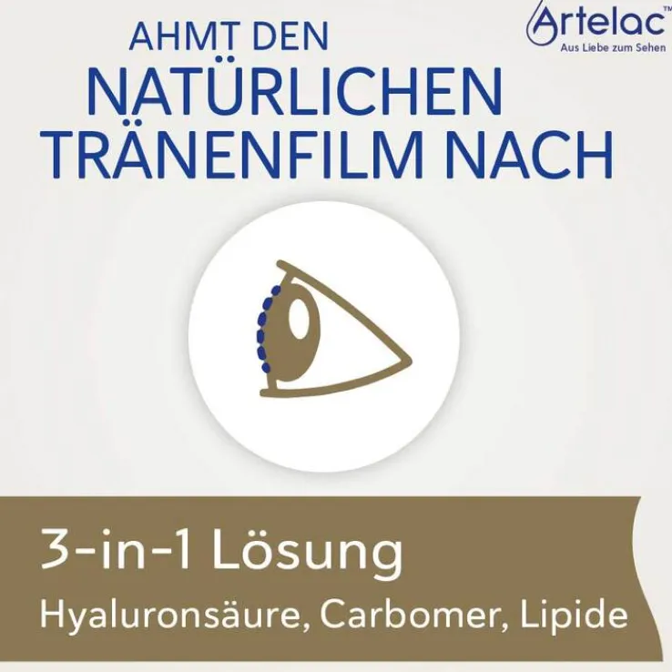 Artelac Complete EDO Augentropfen bei trockenen Augen, 10X0.5 ml