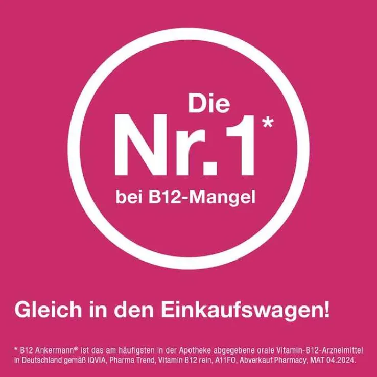 B12 Ankermann 1000 µg Vitamin B12 Tabletten hochdosiert, 100 St