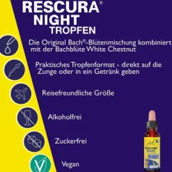 Bachblüten Original Rescura Night Tropfen alkoholfrei, 10 ml
