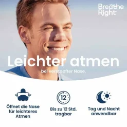 Besser Atmen Breathe Right® Nasenpflaster normal beige, 30 St
