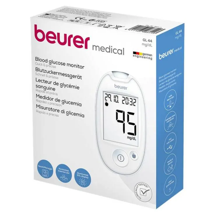 Beurer Blutzuckermessgerät GL 44 mmol / l weiß, 1 St