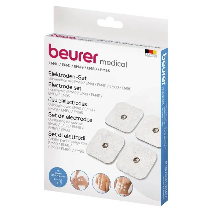 Beurer EM40 / 41 / 49 / 80 / 95 Elektroden 45x45 mm, 8 St