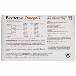 Bio Active Omega-7 Kapseln, 60 St