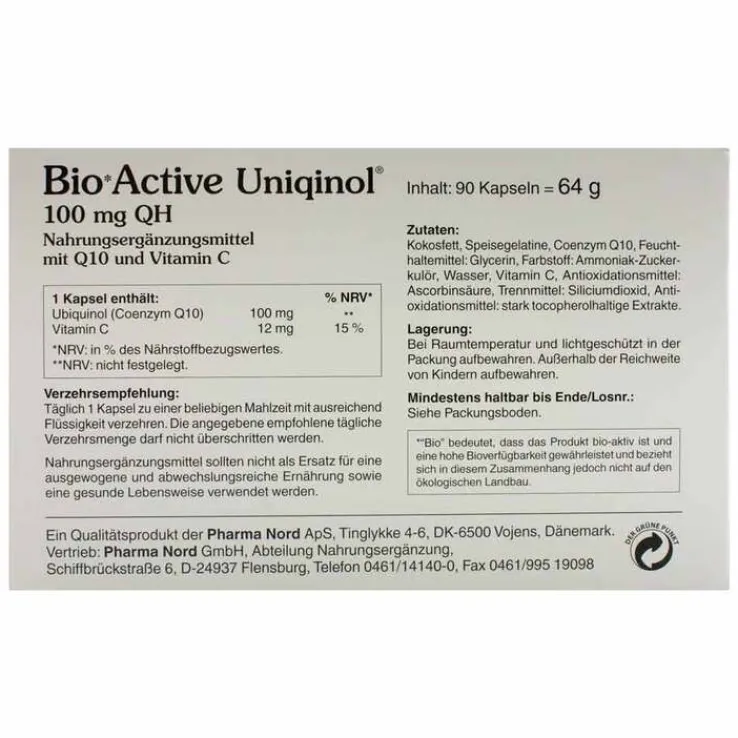 Bio Active Uniqinol 100 mg QH Kapseln, 90 St