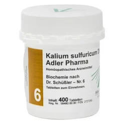 Biochemie Adler 6 Kalium sulfuricum D6 Adl.Ph. Tabletten, 400 St