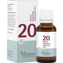 Biochemie Pflüger 20 Kalium aluminium sulfuricum D 12 Globuli, 15 g