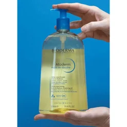 Bioderma Atoderm Huile de Douche für trockene, zu Neurodermitis und Ekzemen neigende Haut, 1 l