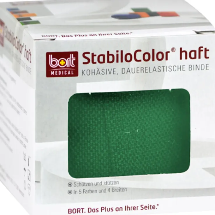 Bort Stabilocolor haft Binde 6cm grün, 1 St