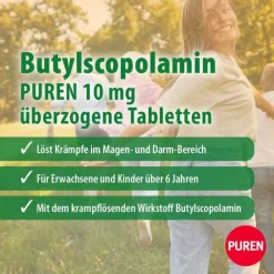 Butylscopolamin PUREN 10 mg Tabletten, 20 St