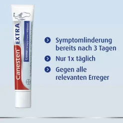Canesten EXTRA Creme gegen Haut- und Fußpilzerkrankungen, 50 g