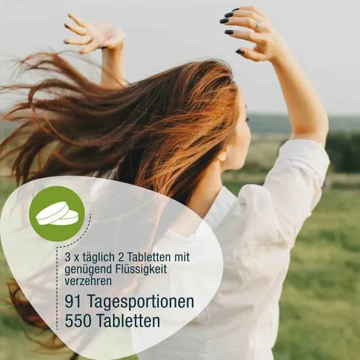 Chlorella 500 mg Bio Naturland Tabletten, 550 St