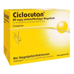 Ciclocutan 80 mg / g wirkstoffhaltiger Nagellack, 6 g