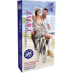 Compressana Twist Kniestrümpfe 44-46 anthrazit, 2 St