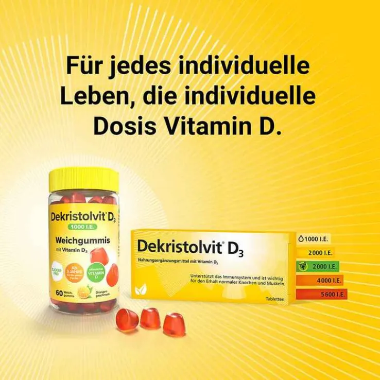 Dekristolvit D3 2000 I.E. pflanzlich Kapseln, 60 St