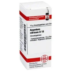 DHU Argentum nitricum D 10 Globuli, 10 g