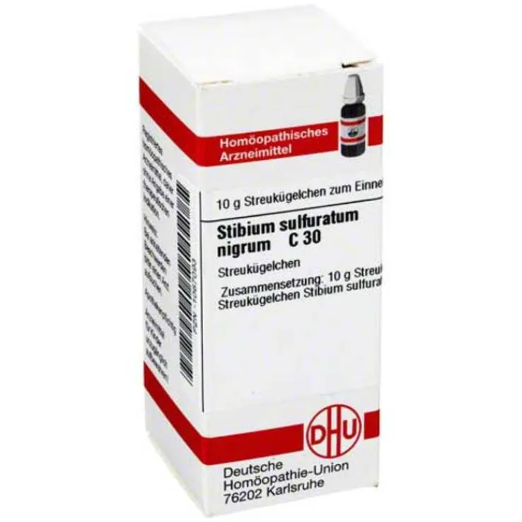 DHU Stibium sulfuratum nigrum C 30 Gl, 10 g