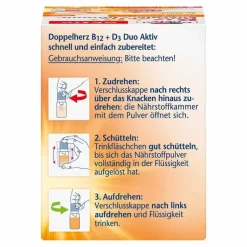 Doppelherz B12 + D3 Duo Aktiv Trinkampullen, 8 St