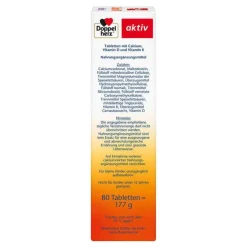 Doppelherz Calcium 700 + Vitamin D3 Tabletten, 80 St
