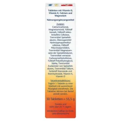 Doppelherz D3 + K2 + Calcium + Magnesium Tabletten, 30 St