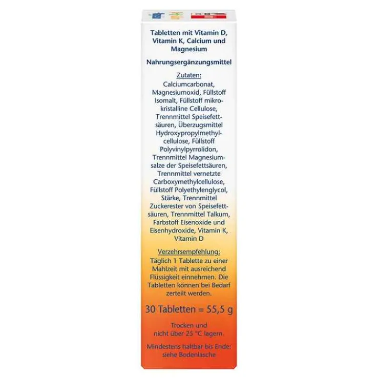 Doppelherz D3 + K2 + Calcium + Magnesium Tabletten, 30 St