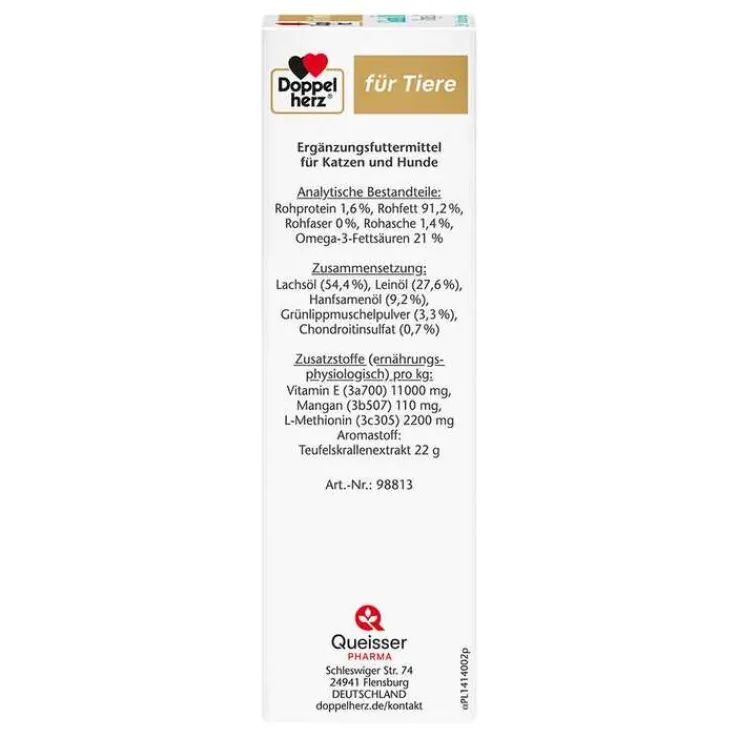 Doppelherz für Tiere Gelenk Öl für Hunde / Katzen, 250 ml