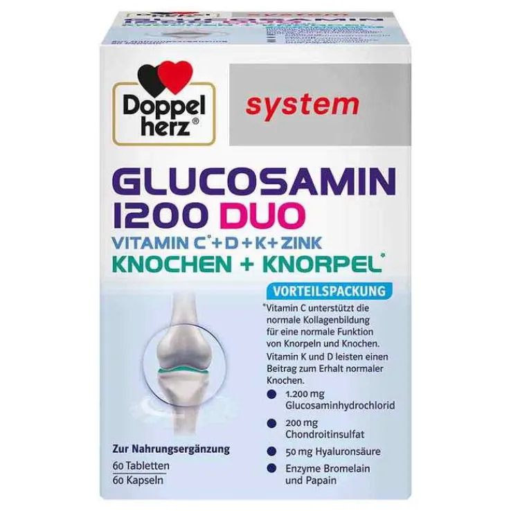 Doppelherz Glucosamin 1200 Duo system Kombipackung, 120 St