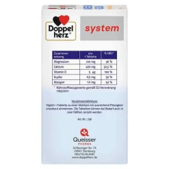 Doppelherz system Magnesium+Calcium+Kupfer und Mangan Tabletten, 60 St