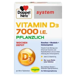 Doppelherz Vitamin D3 7000 I.E. pflanzlich sys.TAB, 30 St