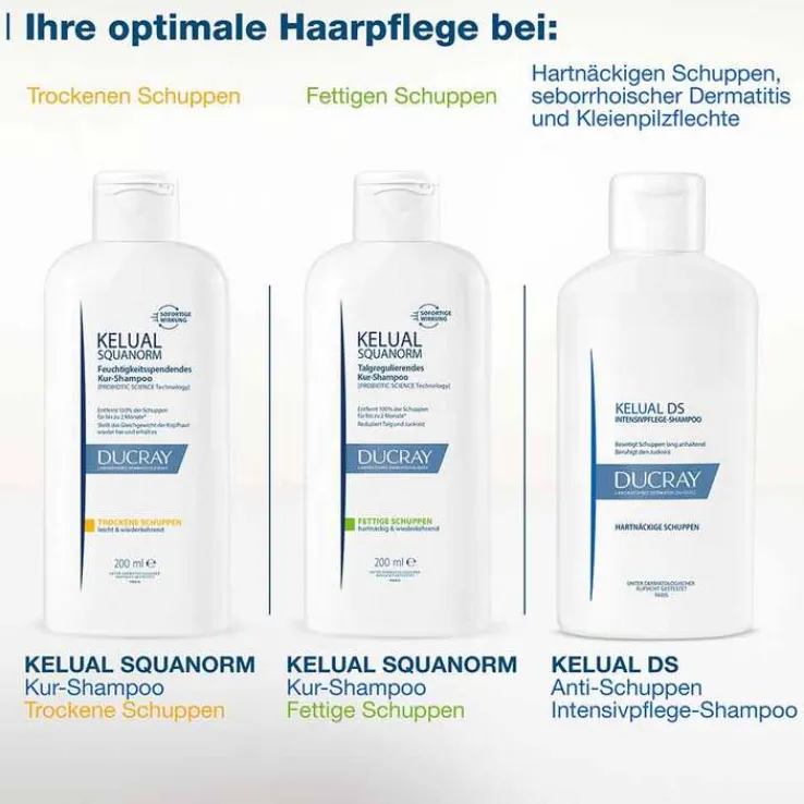 Ducray Kelual Squanorm Anti-Schuppen Shampoo trocken, 200 ml