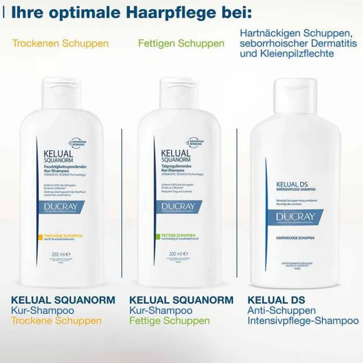 Ducray Kelual Squanorm Anti-Schuppen Shampoo fettig, 200 ml
