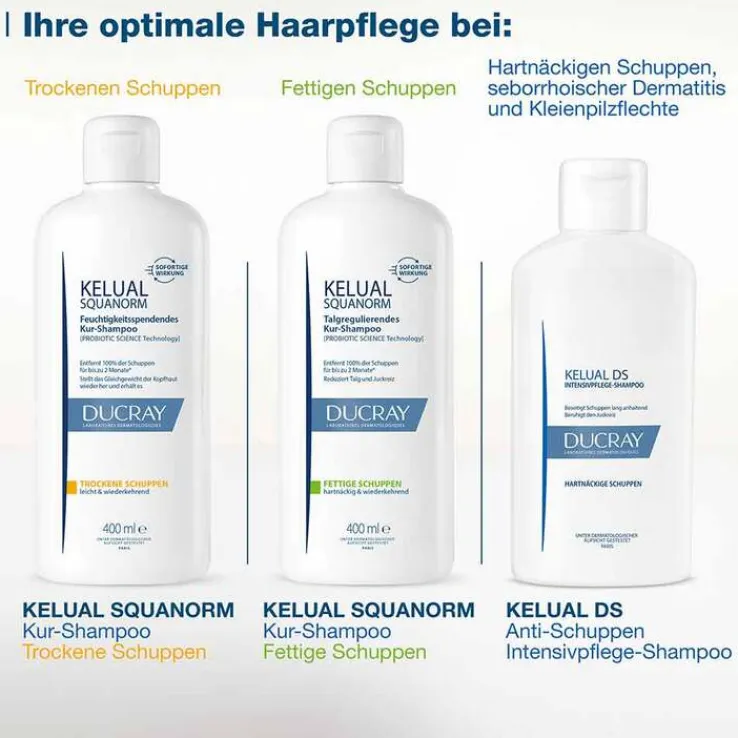 Ducray Kelual Squanorm Anti-Schuppen Shampoo trocken, 400 ml