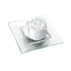 Duftstein Rosenblüte Glasteller transparent, 1 St