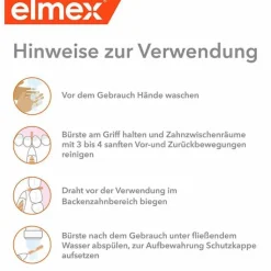 Elmex Interdentalbürsten Iso Größe 0 0,4 mm rosa, 8 St