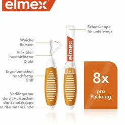 Elmex Interdentalbürsten Iso Größe 1 0,45 mm orange, 8 St