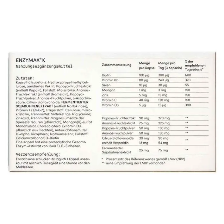Enzymax K Kapseln, 360 St