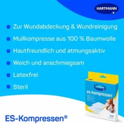 es-kompressen® Mullkompressen 10 cm x 10 cm steril, 5X2 St