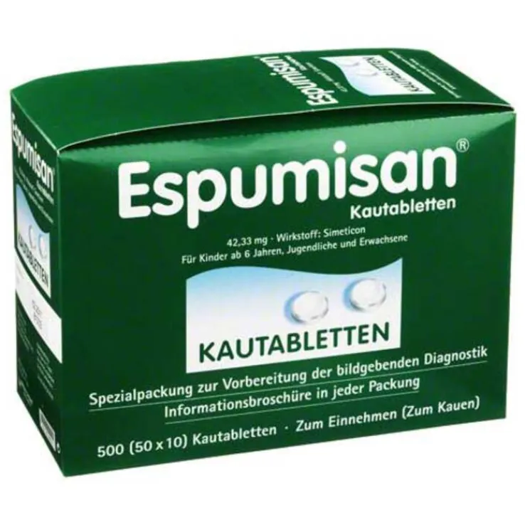 Espumisan Kautabletten für bildgebende Diagnostik, 50X10 St