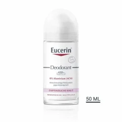 Eucerin Deodorant Roll-on 0% Aluminium Doppelpack, 2X50 ml