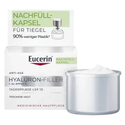 Eucerin Hyaluron-Filler Tagescreme für trockene Haut mit LSF 15, 50 ml