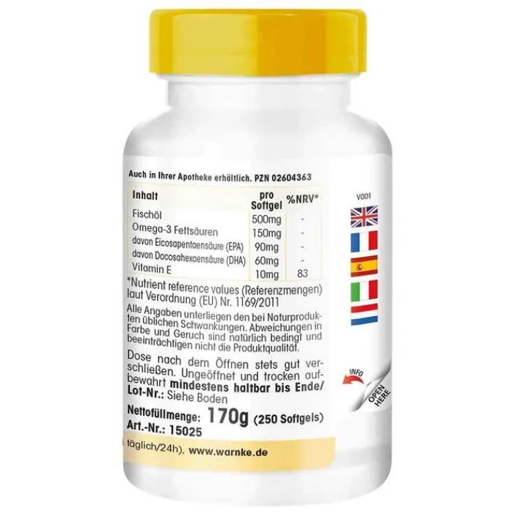 Fischöl Kapseln 500 mg, 250 St