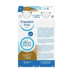 Fresubin Energy Drink Cappuccino Trinkflasche, 4X200 ml